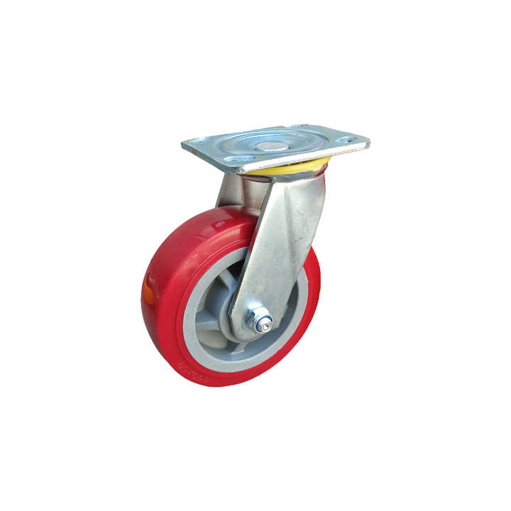 Alta calidad 6 Pulgada de capacidad fuerte de la placa de soporte de rodamiento silencioso giratorio PVC Rueda industrial de PVC Rueda