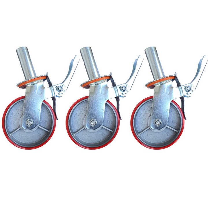 6 pollice 8 pollice in poliuretano ruota universale carrello silenzioso silenzioso palaffold industriale incantatore industriale